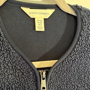 Seasalt Cornwall Navy Fleece / Sherpa Vest